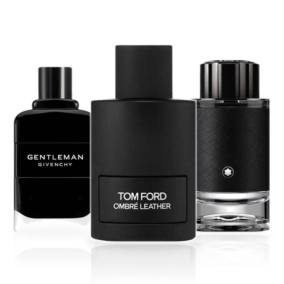Pack de 3 Perfumes 100ML: Tom Ford Ombré Leather, Givenchy Gentleman y Montblanc Explorer
